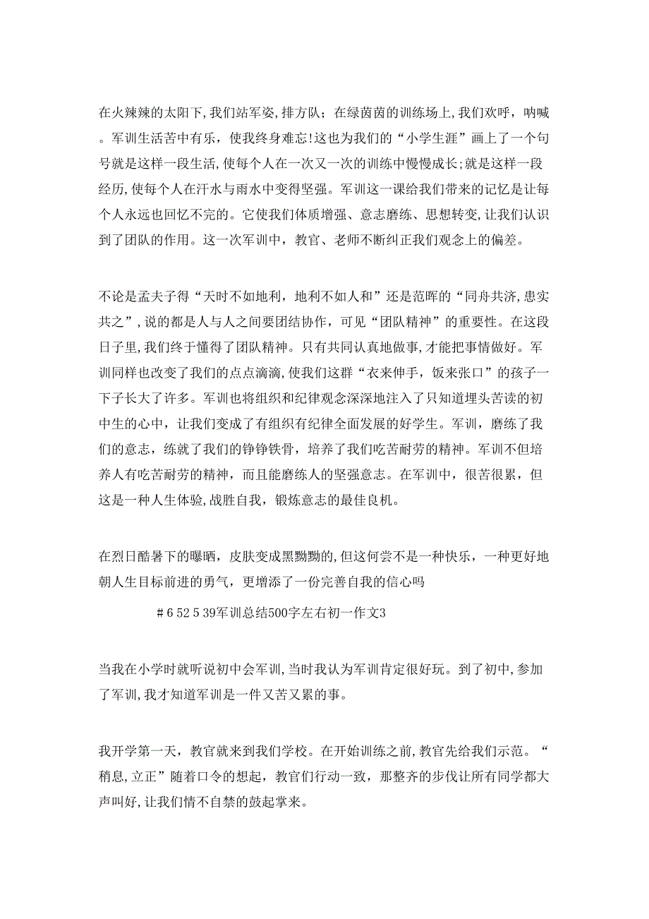 军训总结500字左右初一作文_第2页