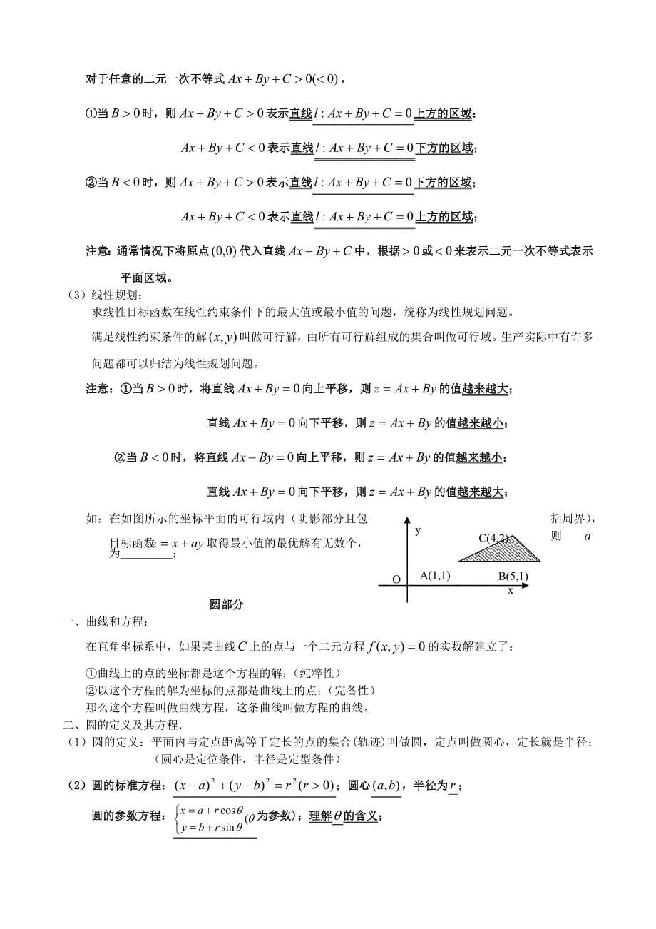 高三数学解析几何知识整理_第5页