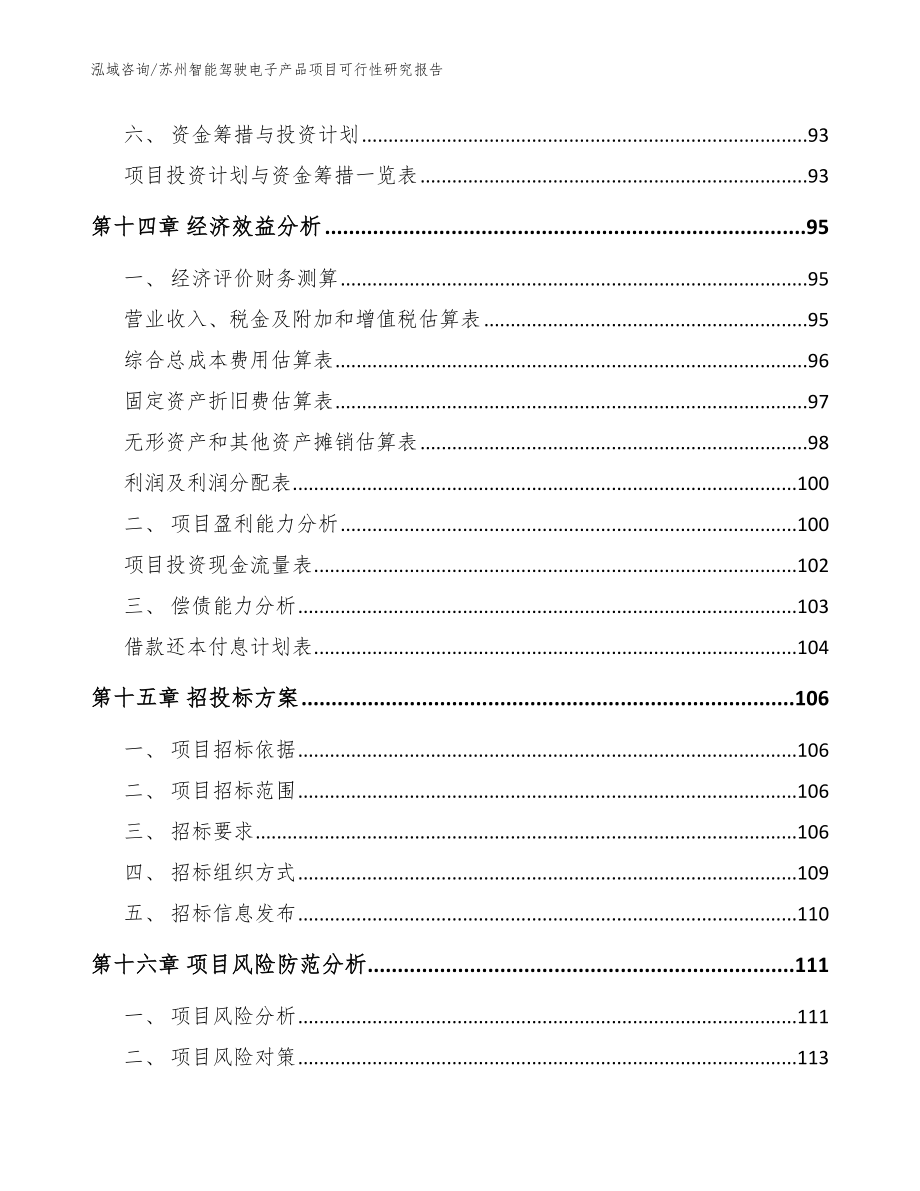 苏州智能驾驶电子产品项目可行性研究报告（范文模板）_第5页