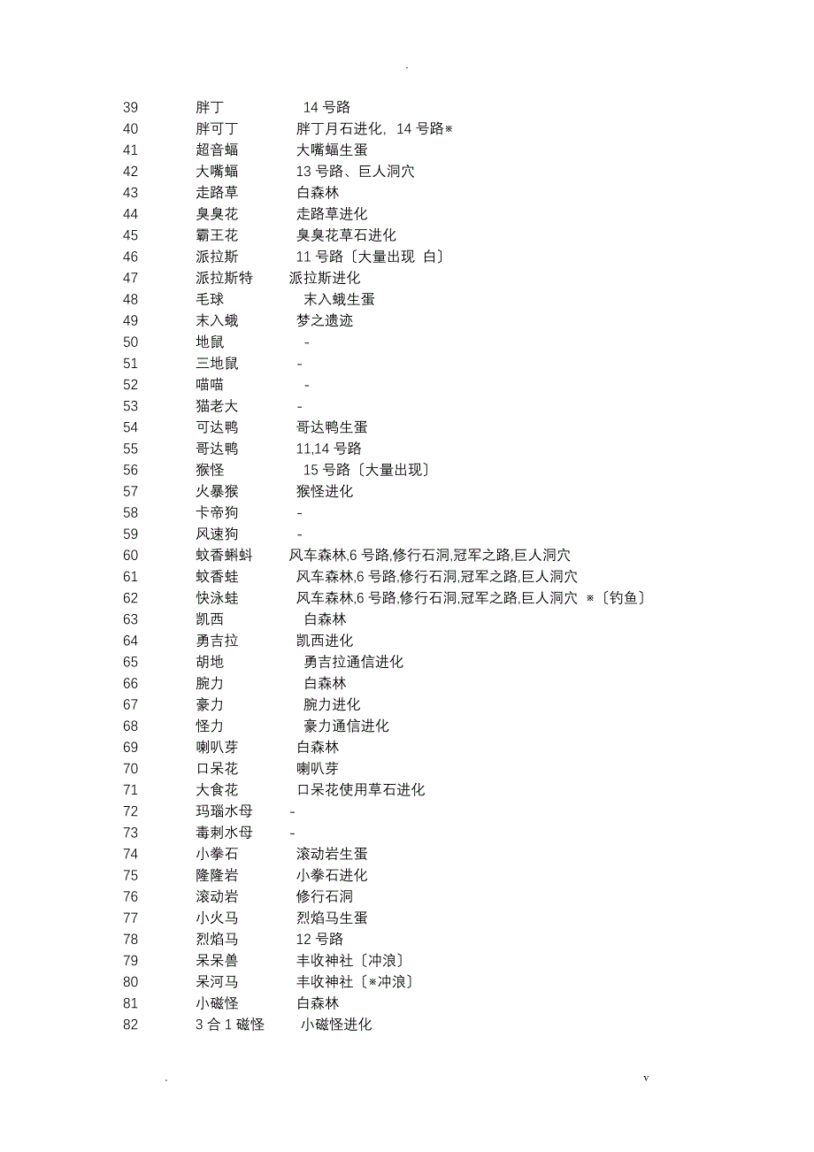 口袋妖怪_黑白全宠捕捉地点地点大部分中文_第2页