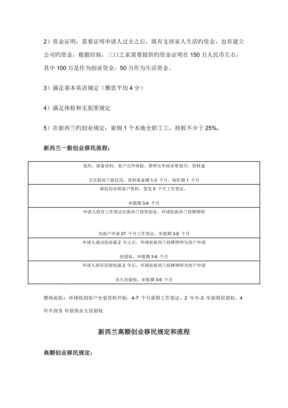 环球移民新西兰商业移民介绍具体申请条件标准流程及费用_第3页