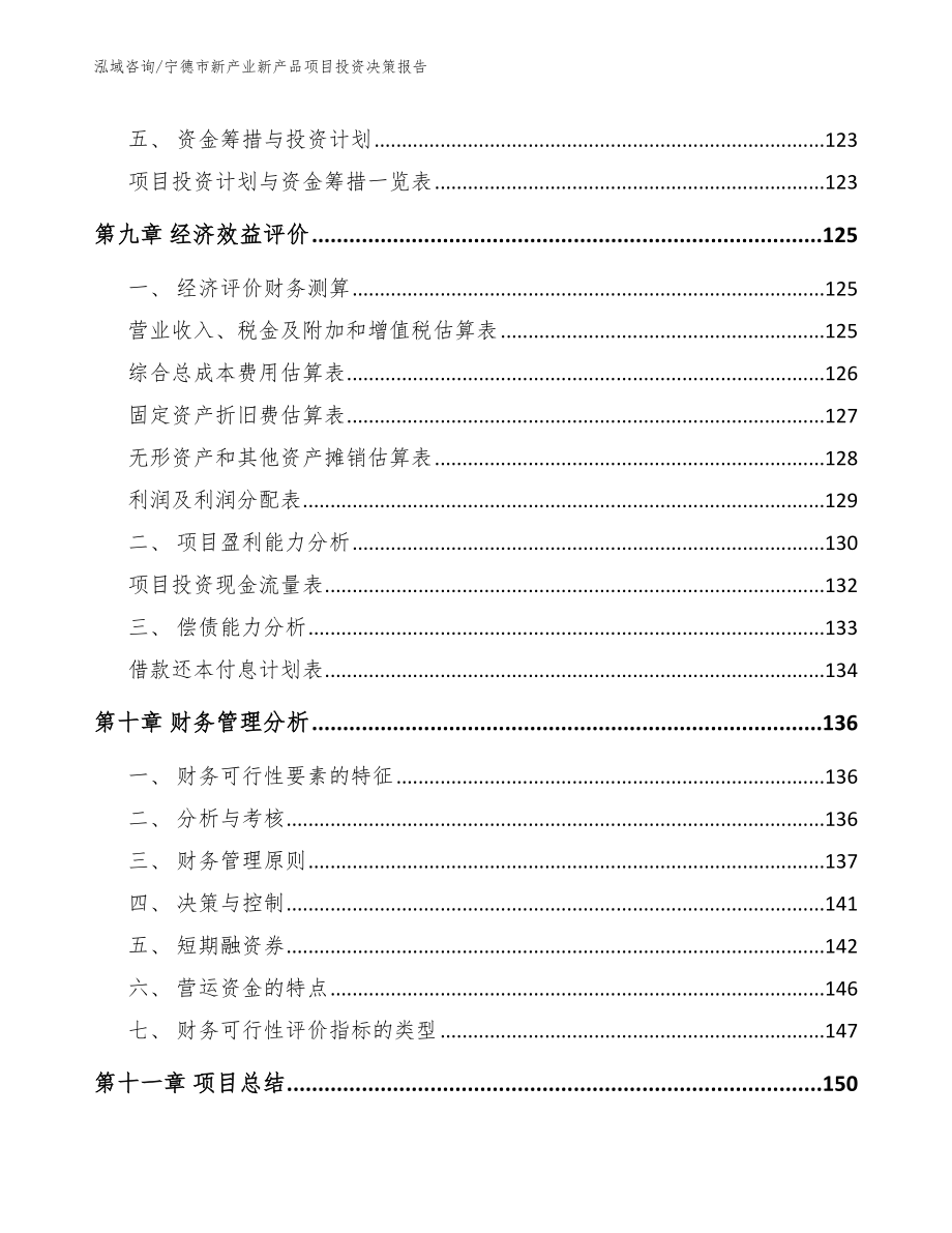 宁德市新产业新产品项目投资决策报告范文模板_第4页