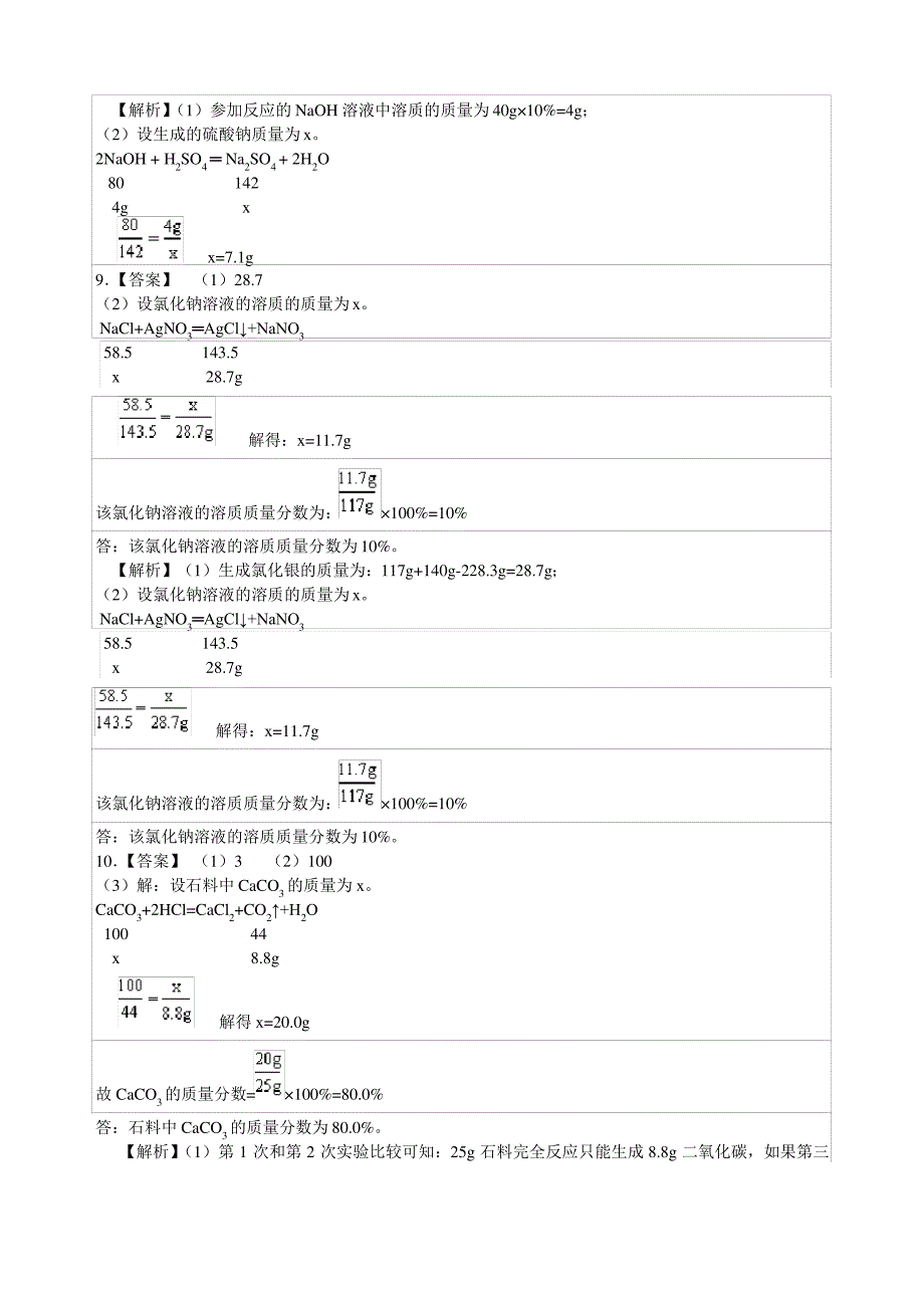 初中化学中考总复习：综合计算技巧(基础) 巩固练习含答案_第4页