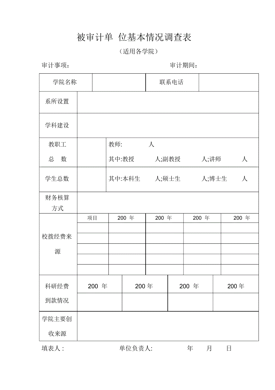 被审计单位基本情况调查表_第4页