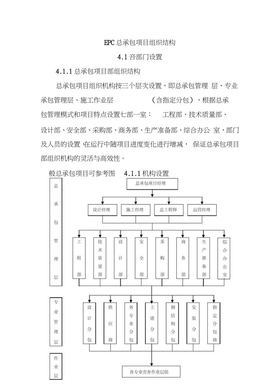 EPC总承包项目组织结构（完整版）_第1页