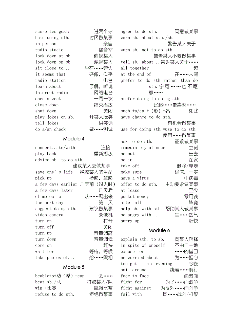 八年级下册英语课复习短语_第2页