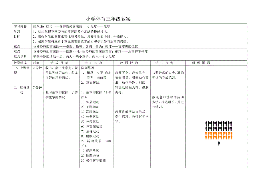 前滚翻、拖球教案.doc_第1页