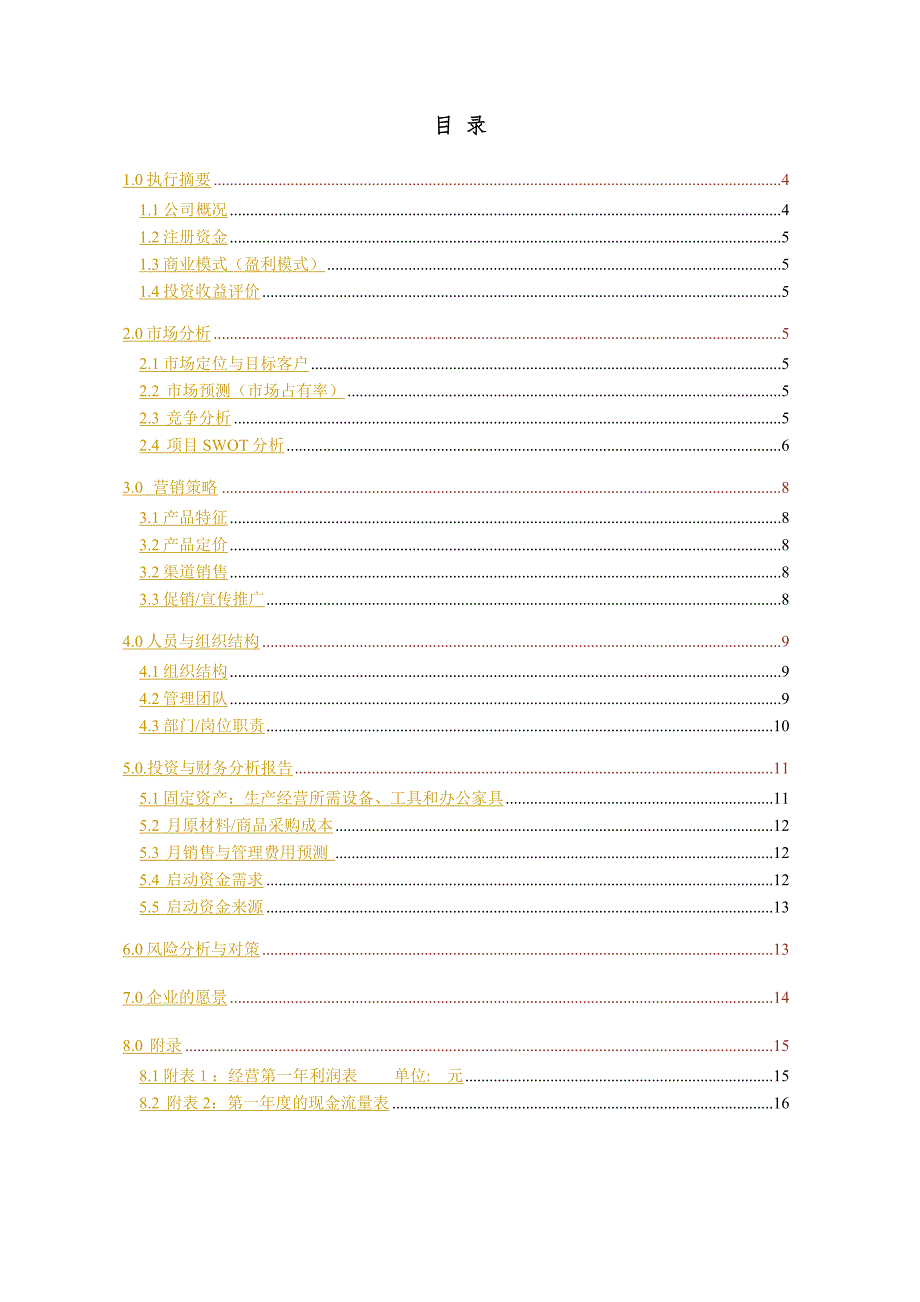 优秀商业计划书模板_第3页