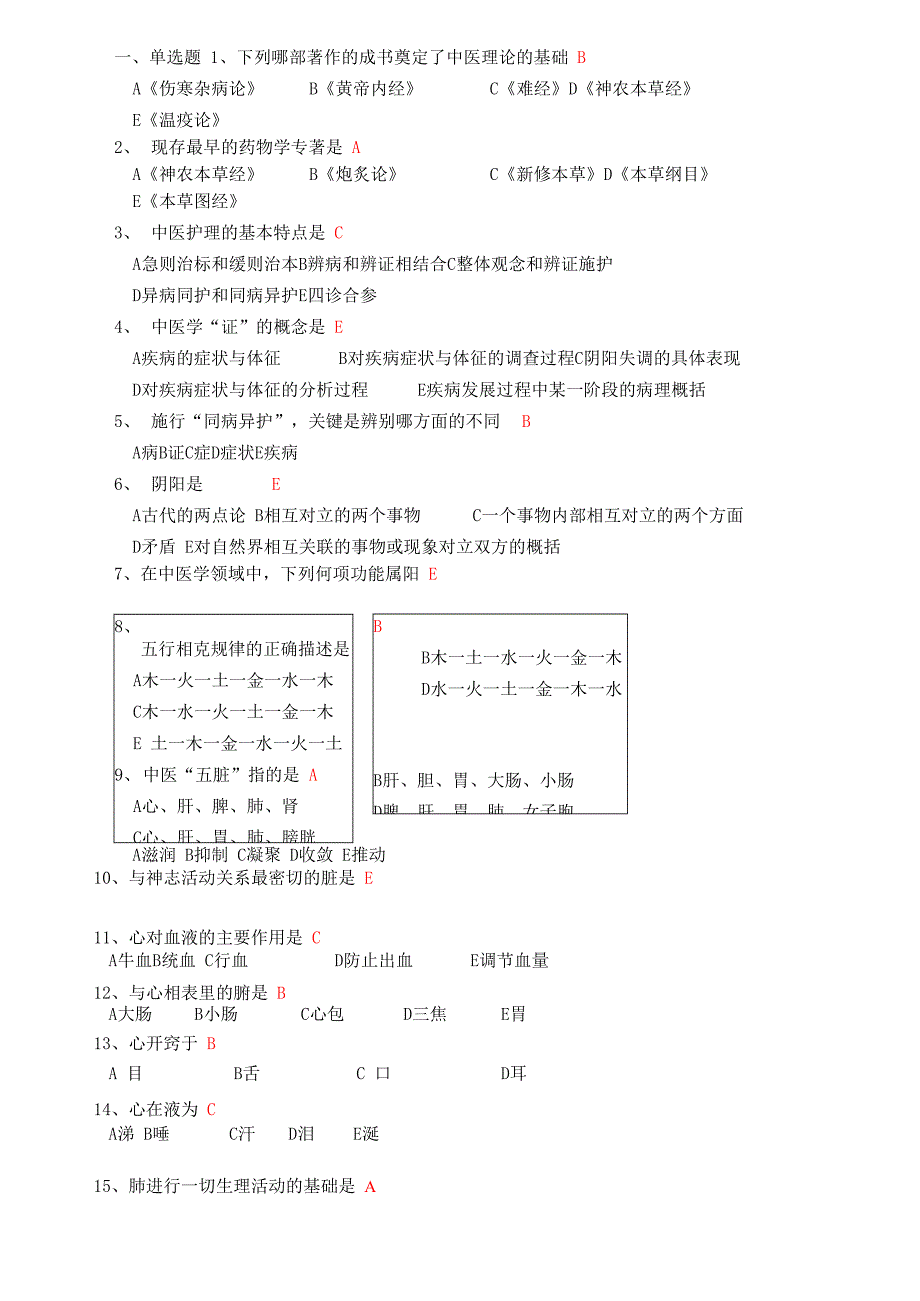 中医护理培训考试题_第1页