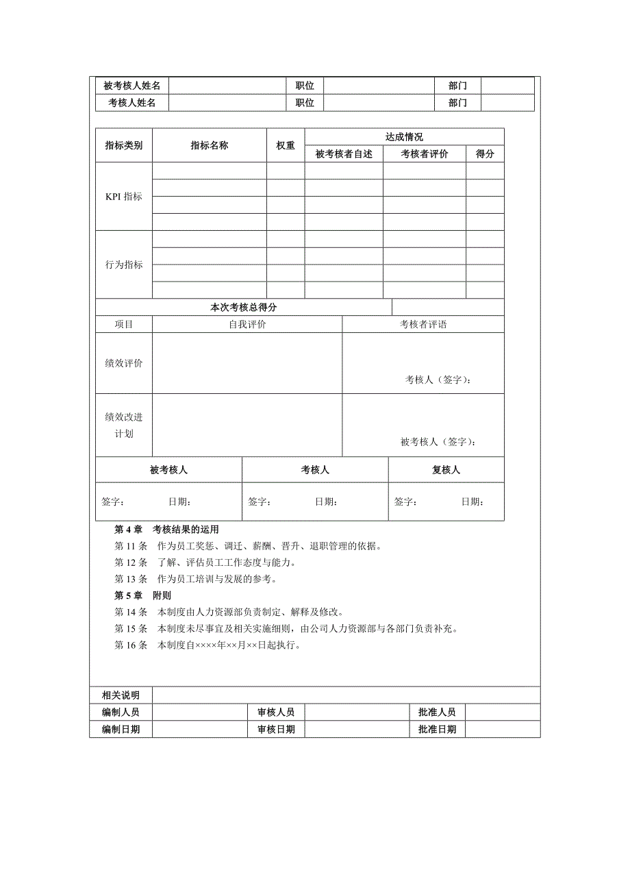 房地产企业绩效考核管理制度_第4页