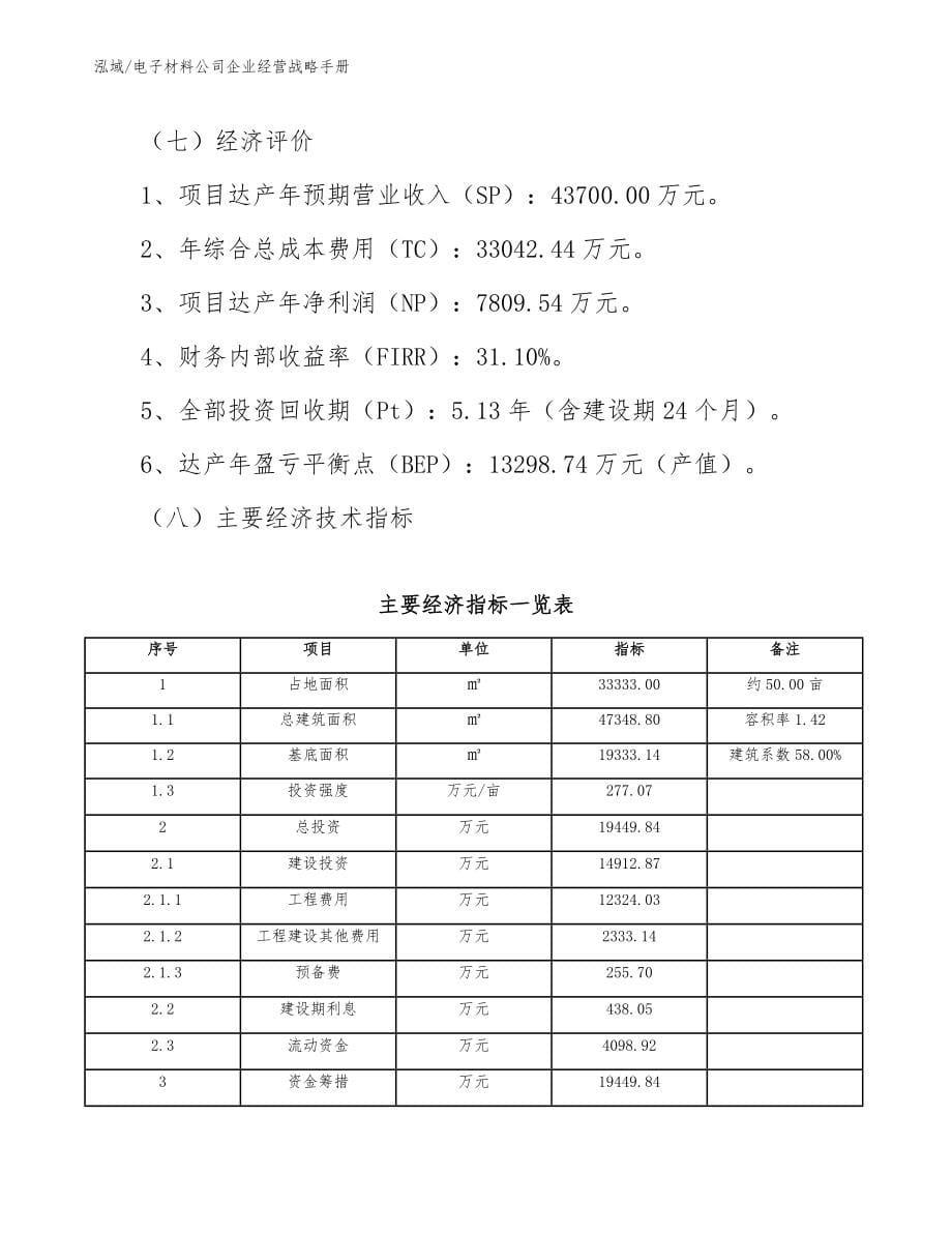 电子材料公司企业经营战略手册_第5页