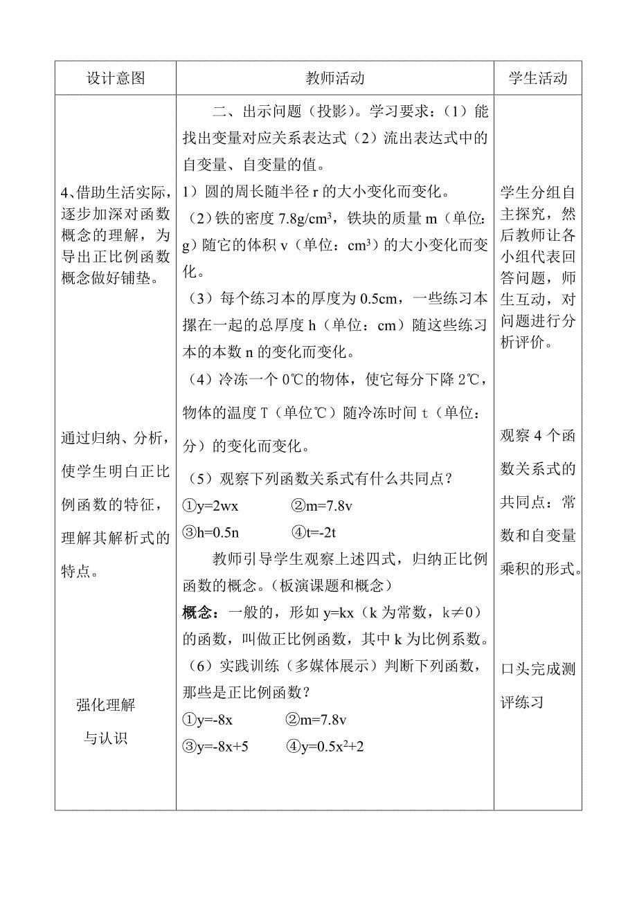 最新正比例函数教学设计汇编_第5页