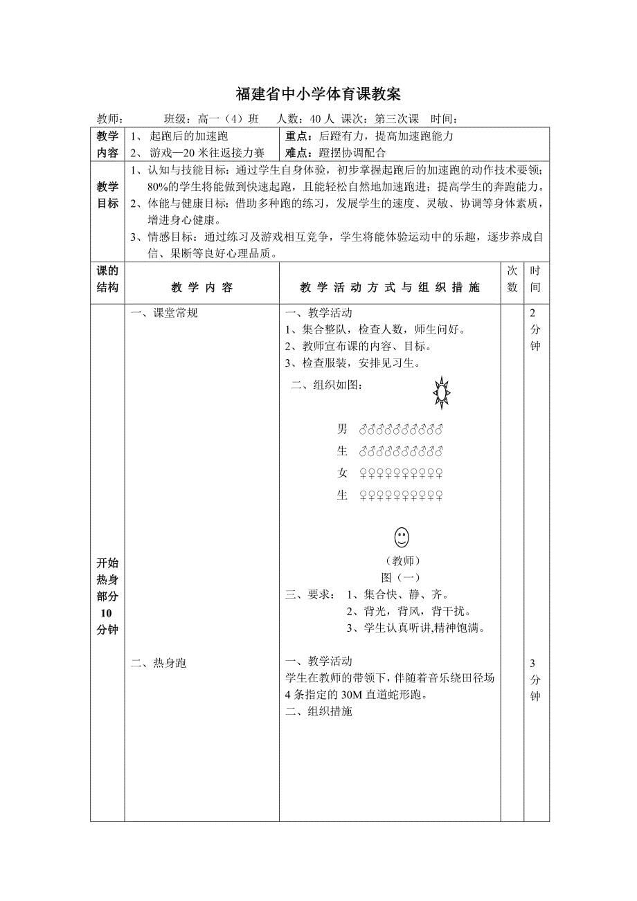 起跑后的加速跑教学设计及教案_第5页