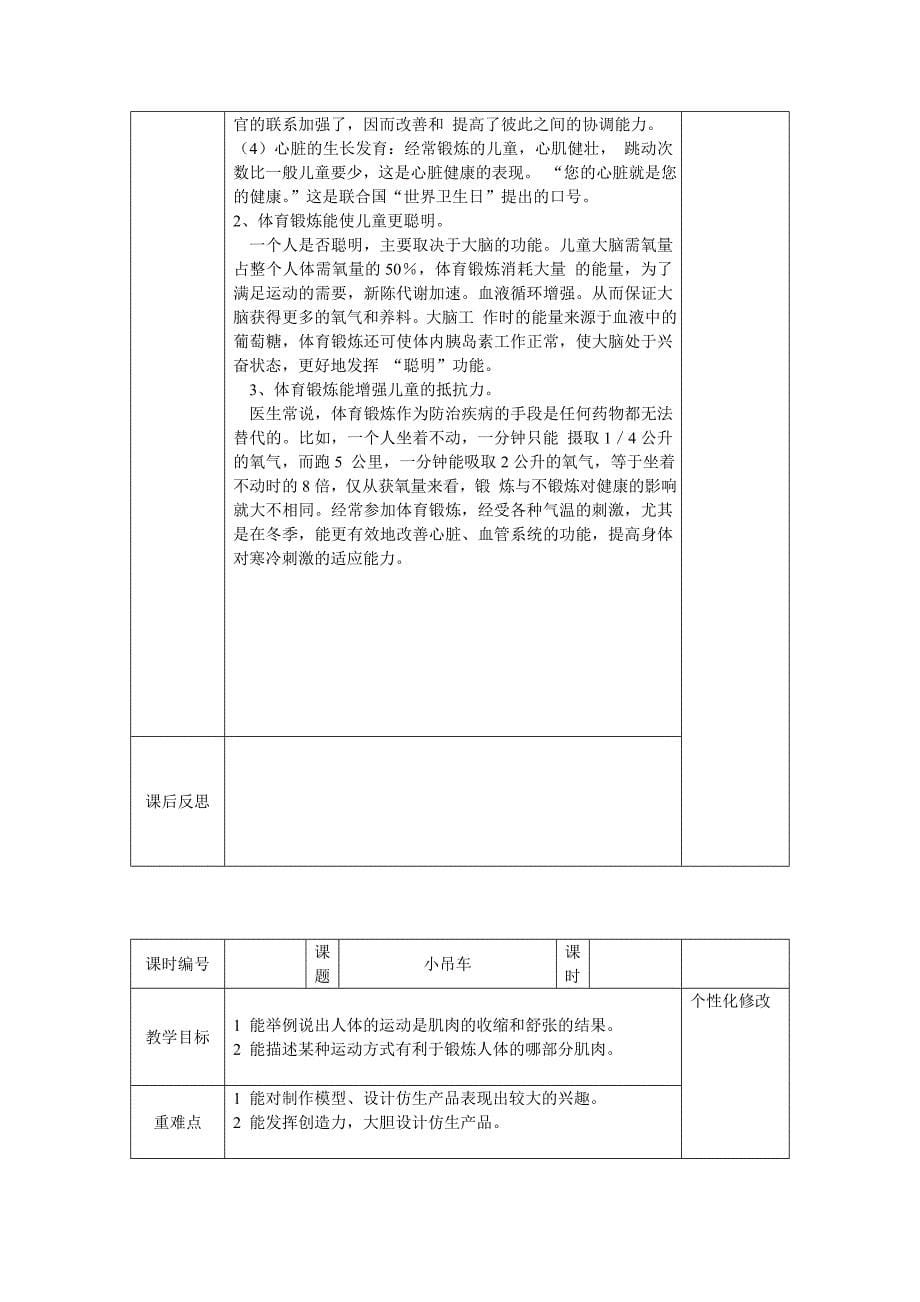 冀教版小学四年级上册科学教学设计　全册.doc_第5页