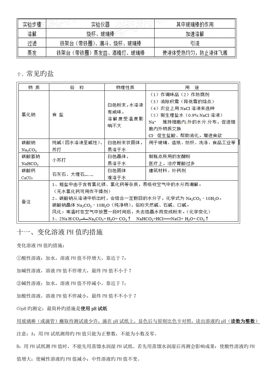 2023年初三化学溶液知识点复习_第4页