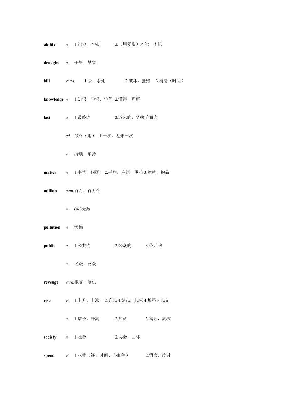 2023年历年同等学力高频词汇总结编辑版_第5页