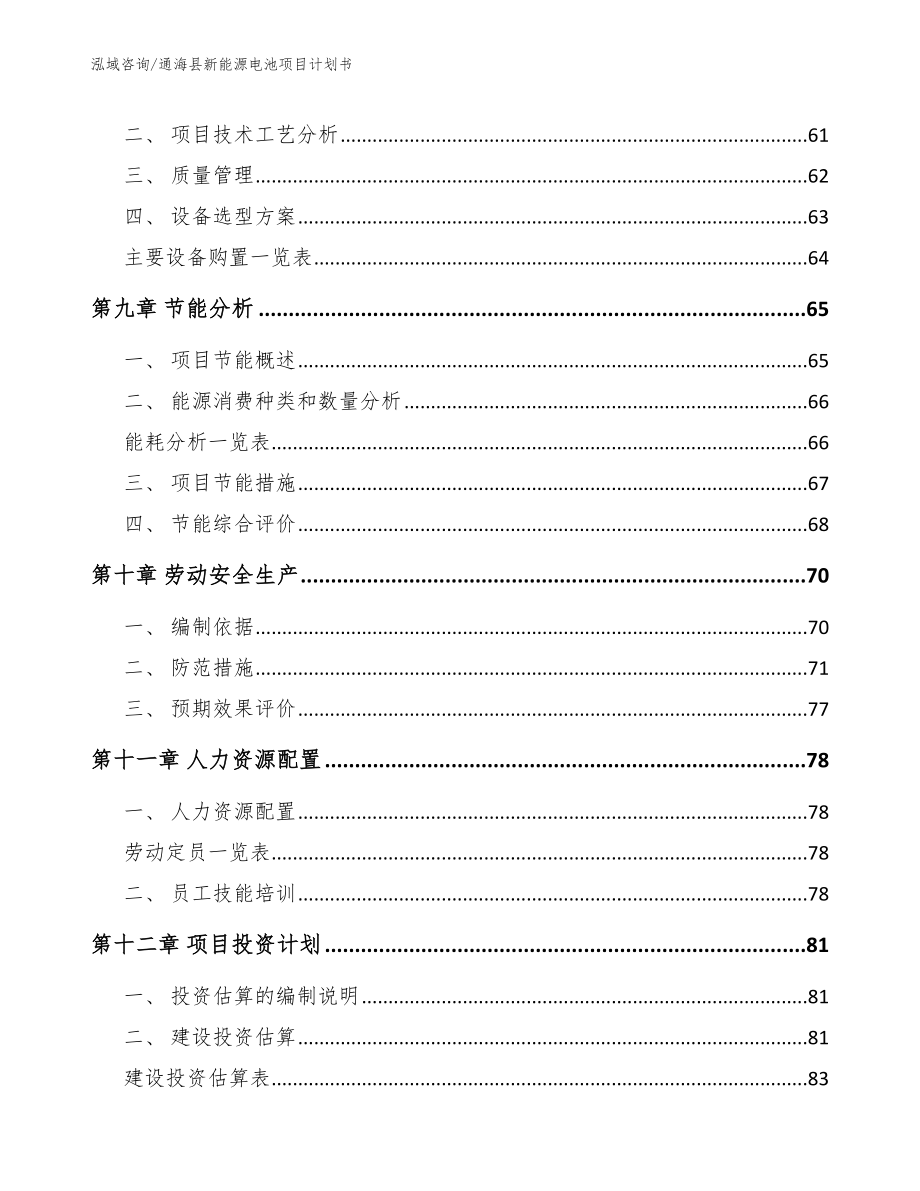 通海县新能源电池项目计划书_参考范文_第4页