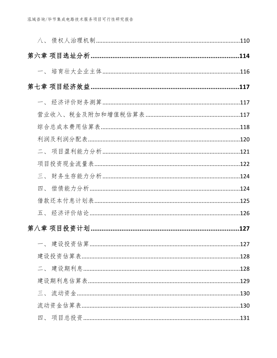 毕节集成电路技术服务项目可行性研究报告_第4页