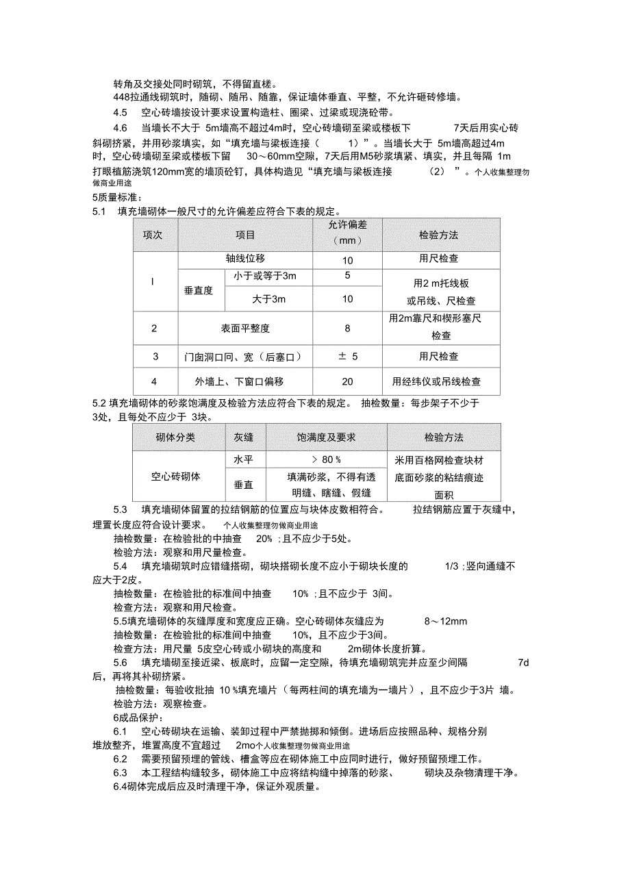 粘土空心砖砌体工程技术交底_第2页