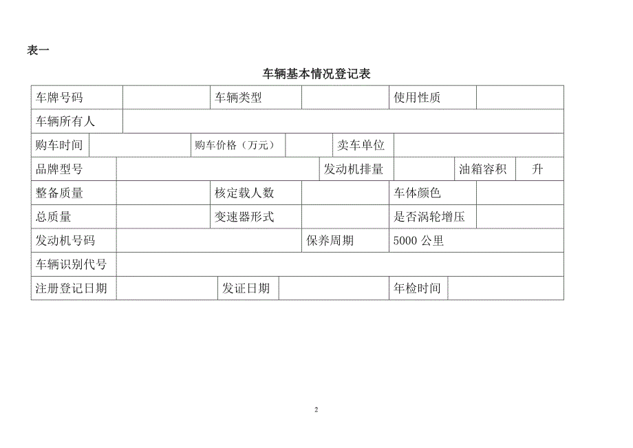 车辆管理档案及相关表格.doc_第2页