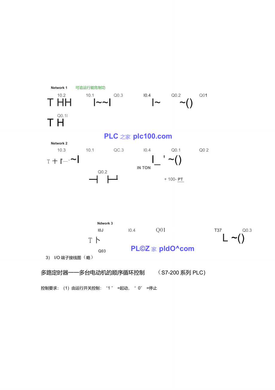 三相异步电动机可逆运行能耗制动控制(S7-200系列PLC)._第3页