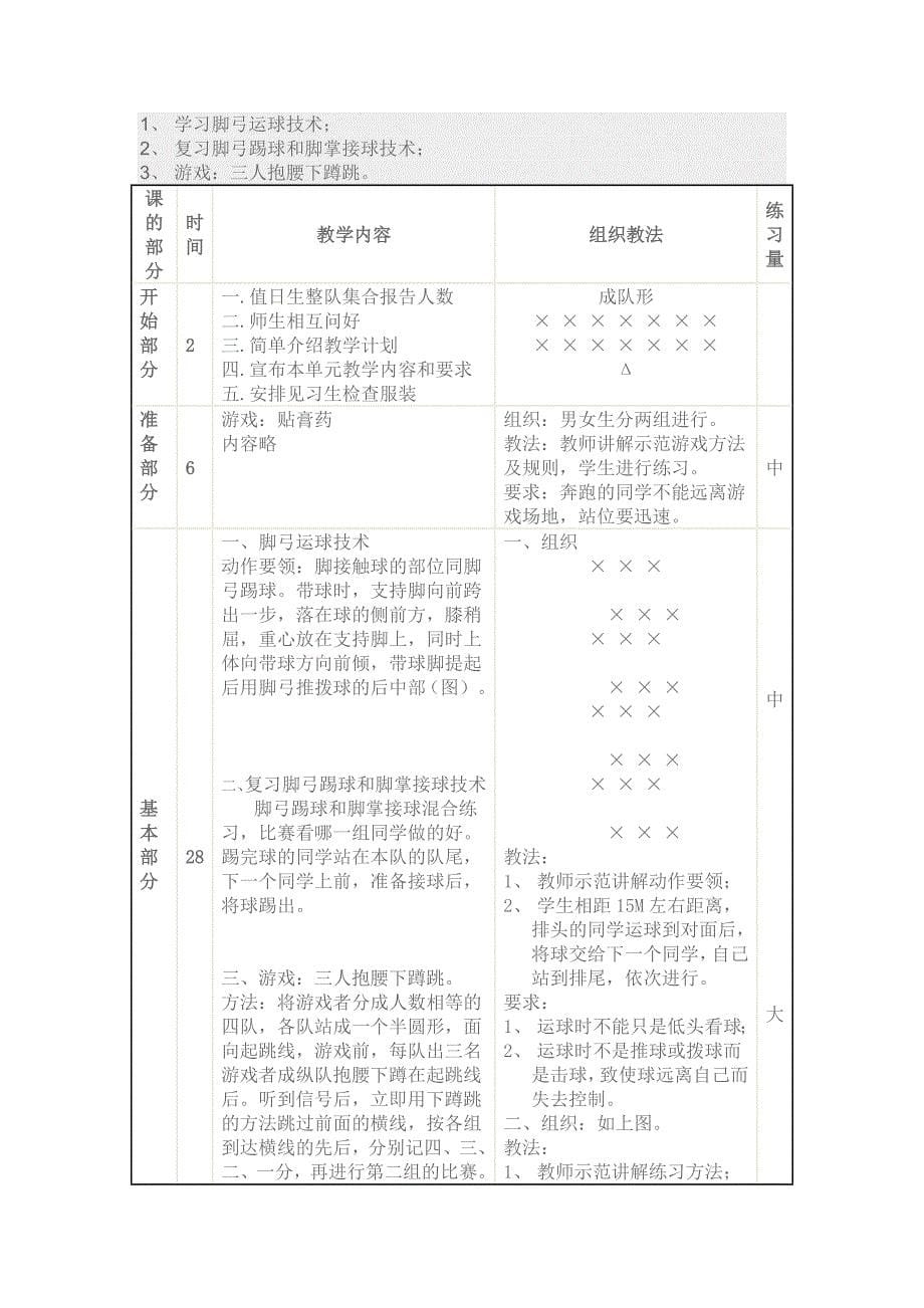 小学体育水平三足球单元教案盛德云.doc_第5页