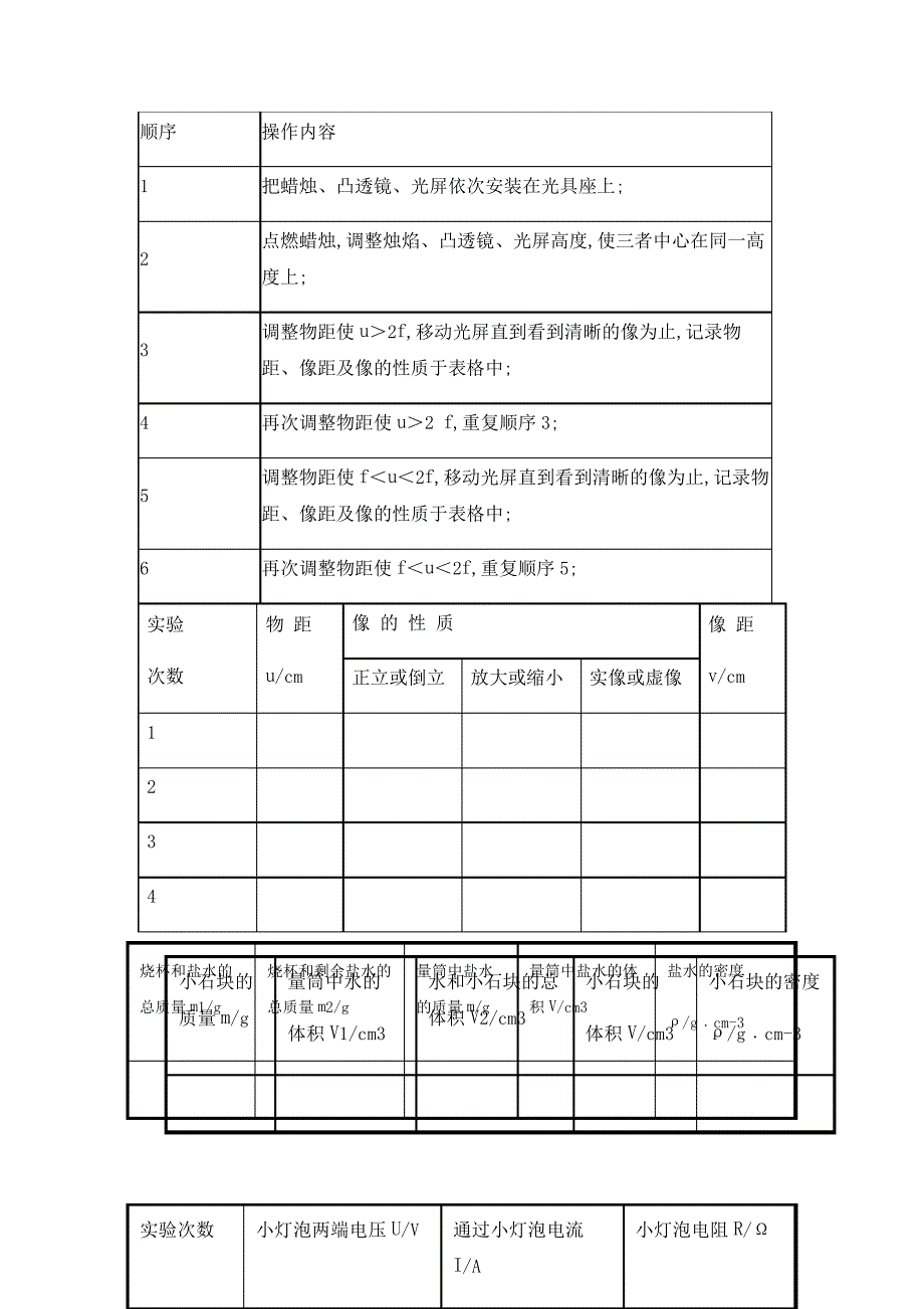 初中物理实验操作步骤_第1页