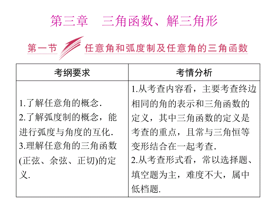 第一节任意角和弧度制及任意角的三角函数2_第1页