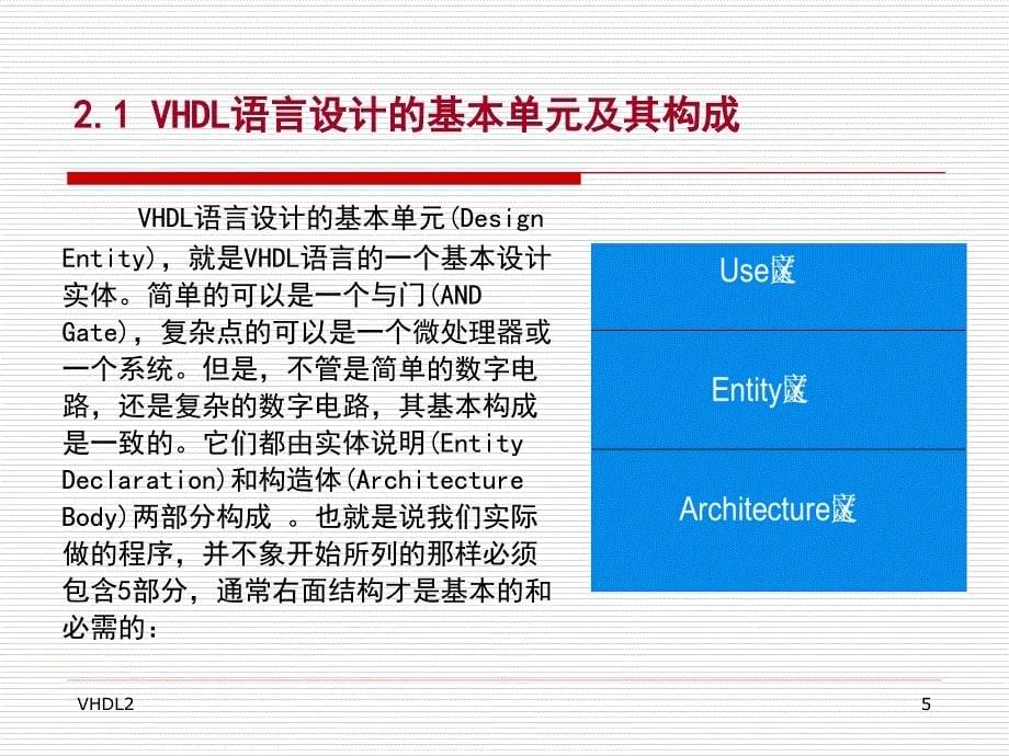 硬件描述语言与数字逻辑电路设计VHDL：第2章 VHDL语言程序的基本结构_第5页