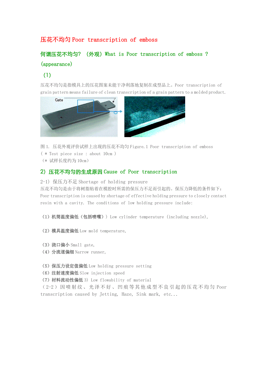 压花不均匀Poor transcription of emboss.doc_第1页
