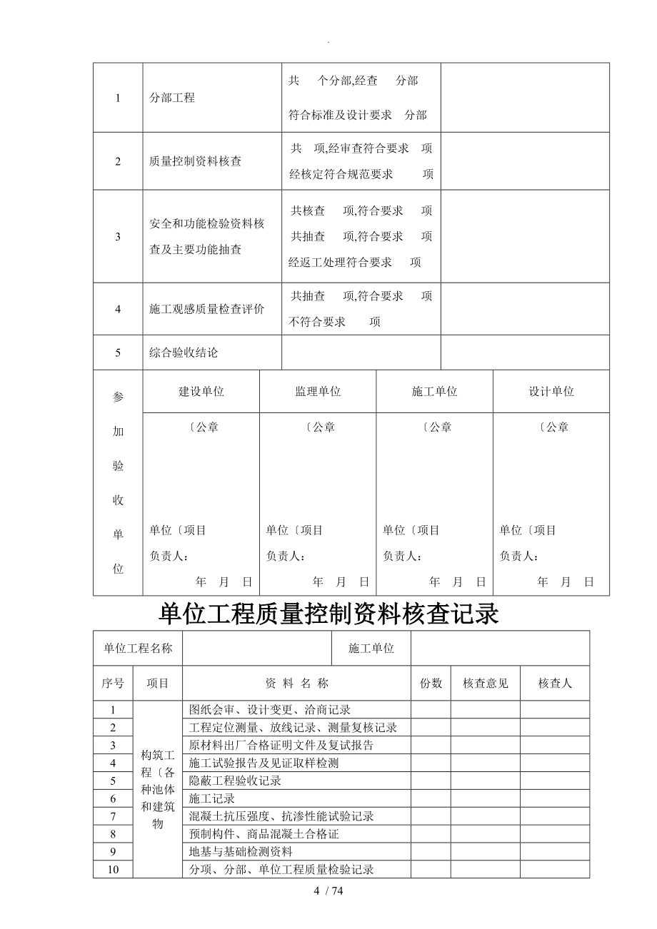 城市污水处理厂全套表格_第4页