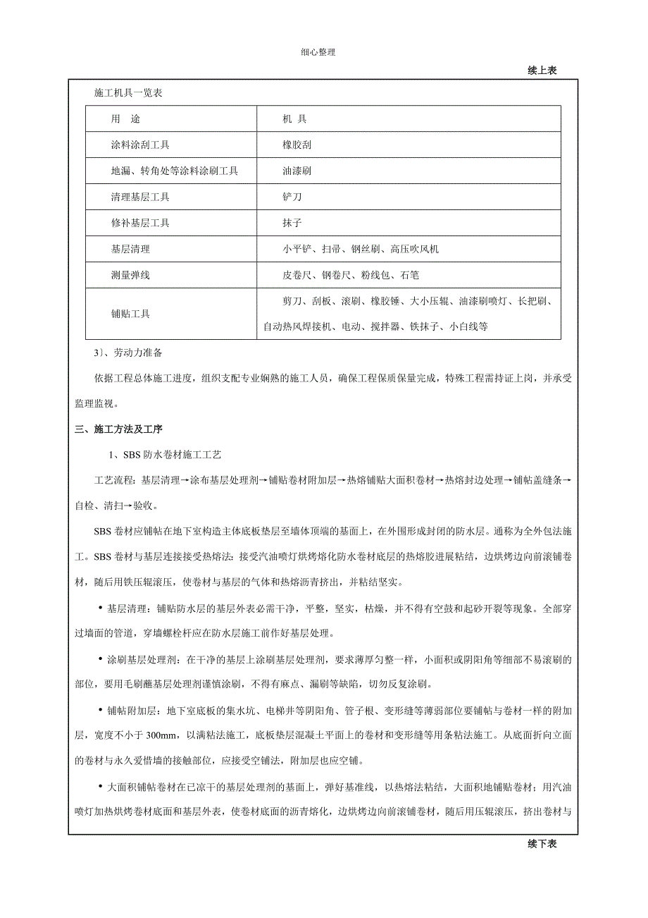 地下室SBS防水技术交底_第2页