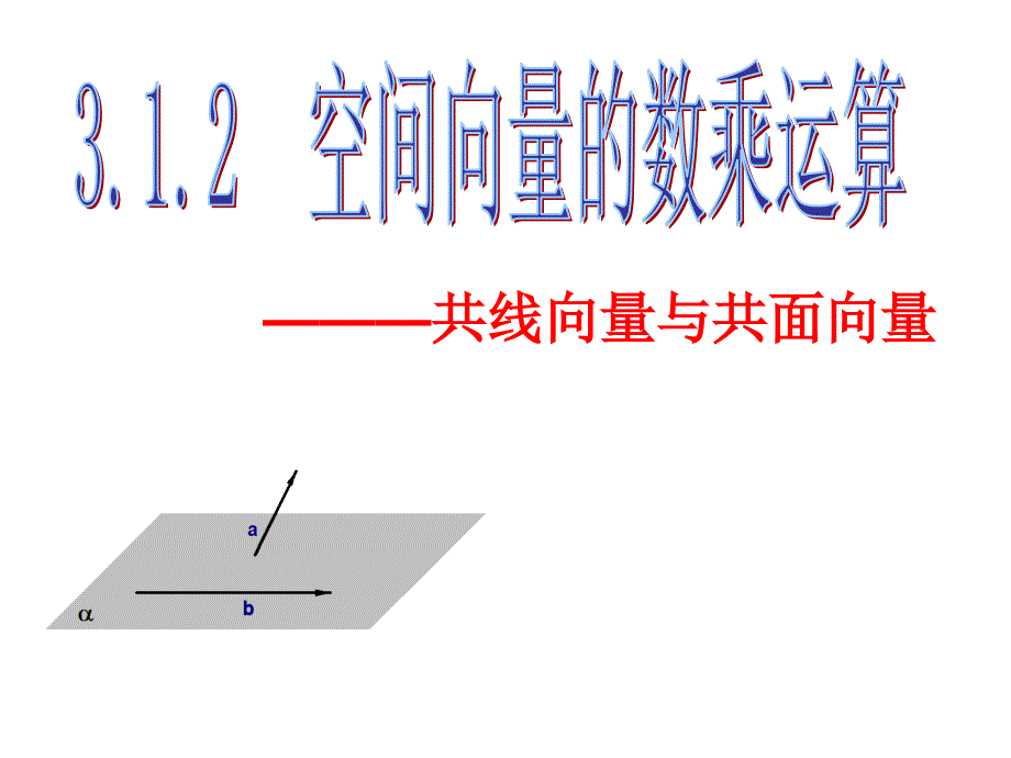 空间向量数乘运算ppt课件_第1页