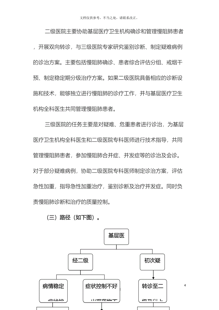 慢性阻塞性肺疾病分级诊疗服务技术方案慢性阻塞性肺疾病_第4页