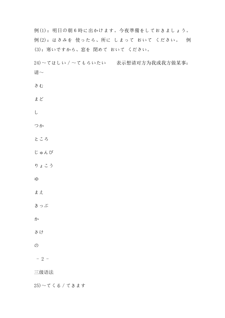 日语三级文法总结_第4页