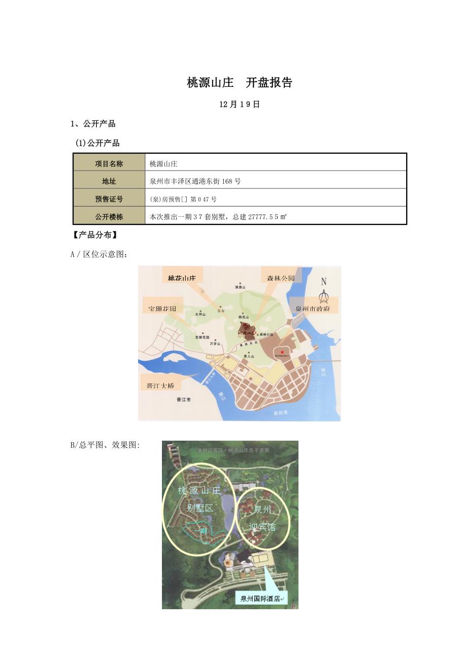 -12-19桃源山庄一期开盘报告_第1页