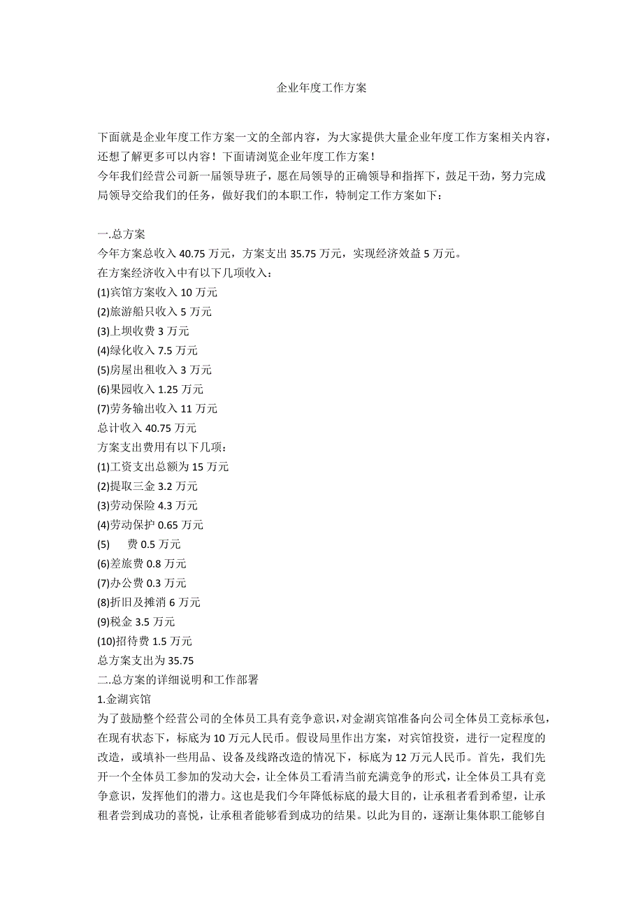 企业年度工作计划_第1页