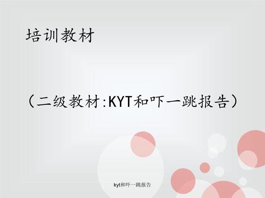 kyt和吓一跳报告_第1页