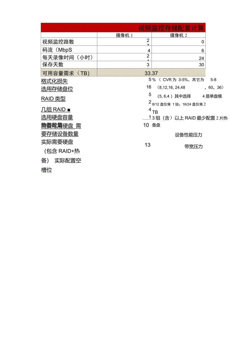 海康威视存储计算表_第1页