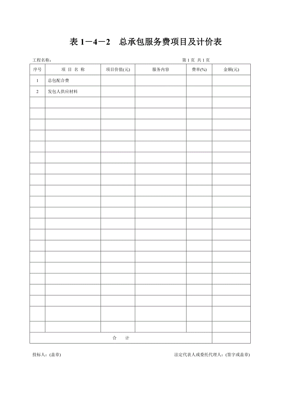 建筑工程预算书模板.doc_第4页