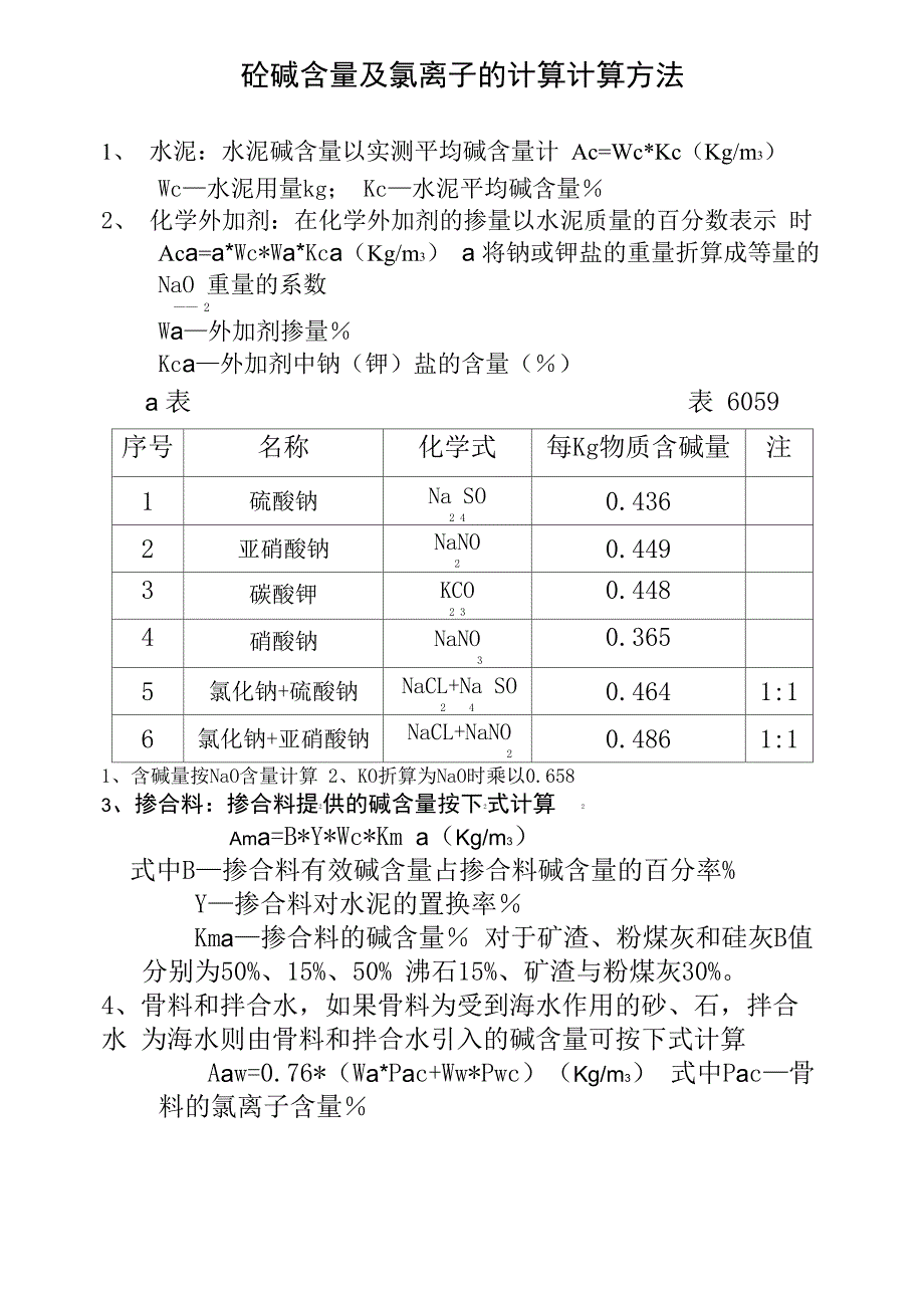 砼碱含量及氯离子的计算方法_第1页