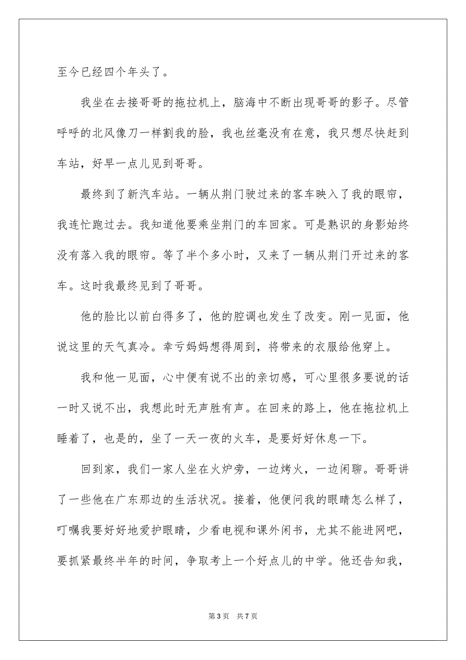 兄弟情作文600字4篇_第3页