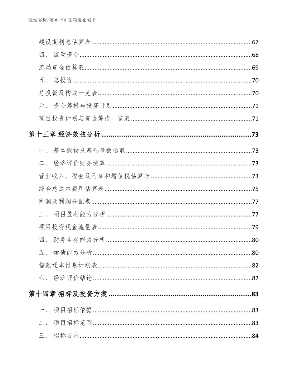 湘乡市中医项目企划书参考范文_第5页
