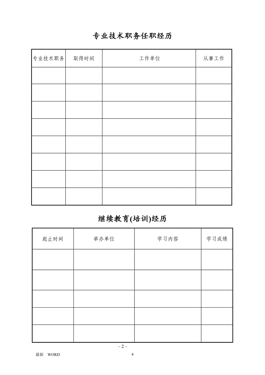 吉林省专业技术资格评审表_第4页