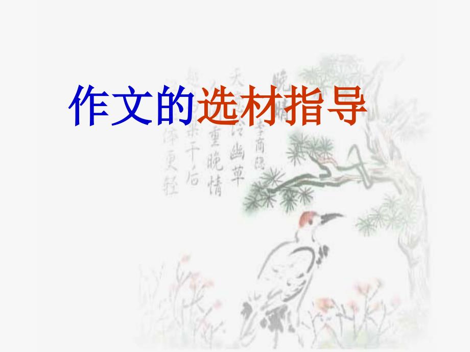 《作文选材指导》课件_第1页