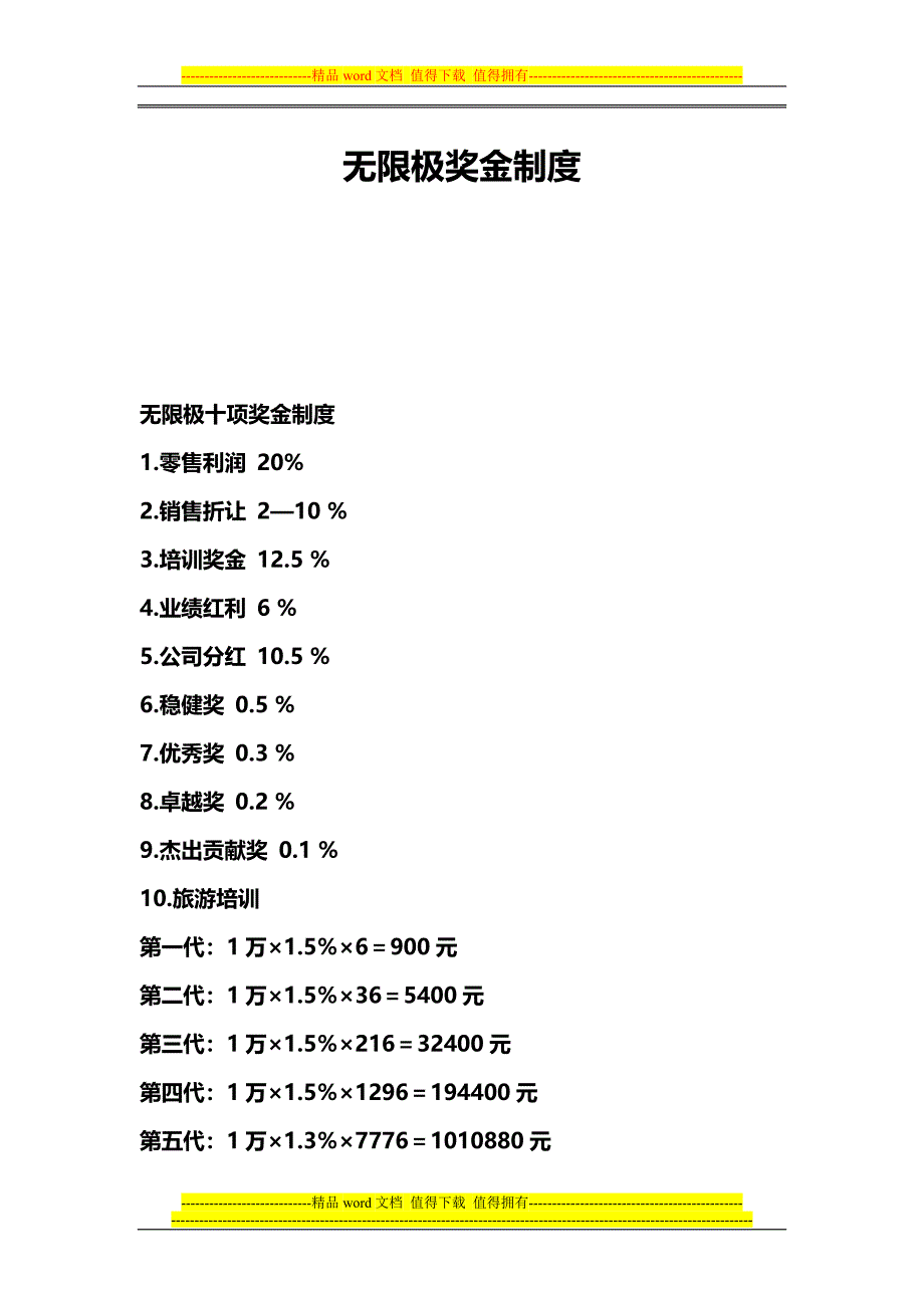 创业-无限极奖金制度.doc_第1页