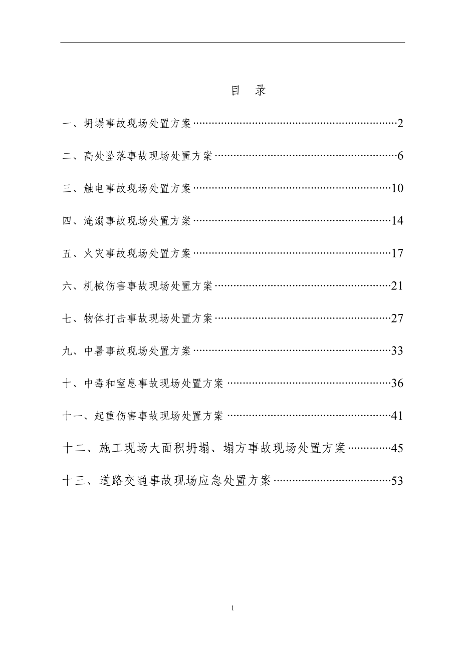 建设工程公司事故现场处置方案汇编_第2页