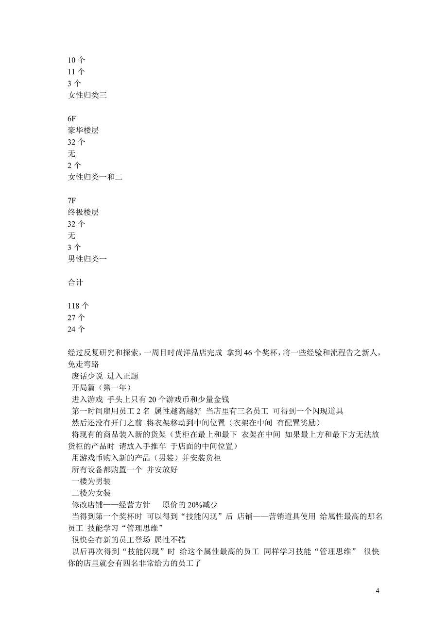 时尚洋品店新手和一周目极限攻略.doc_第4页