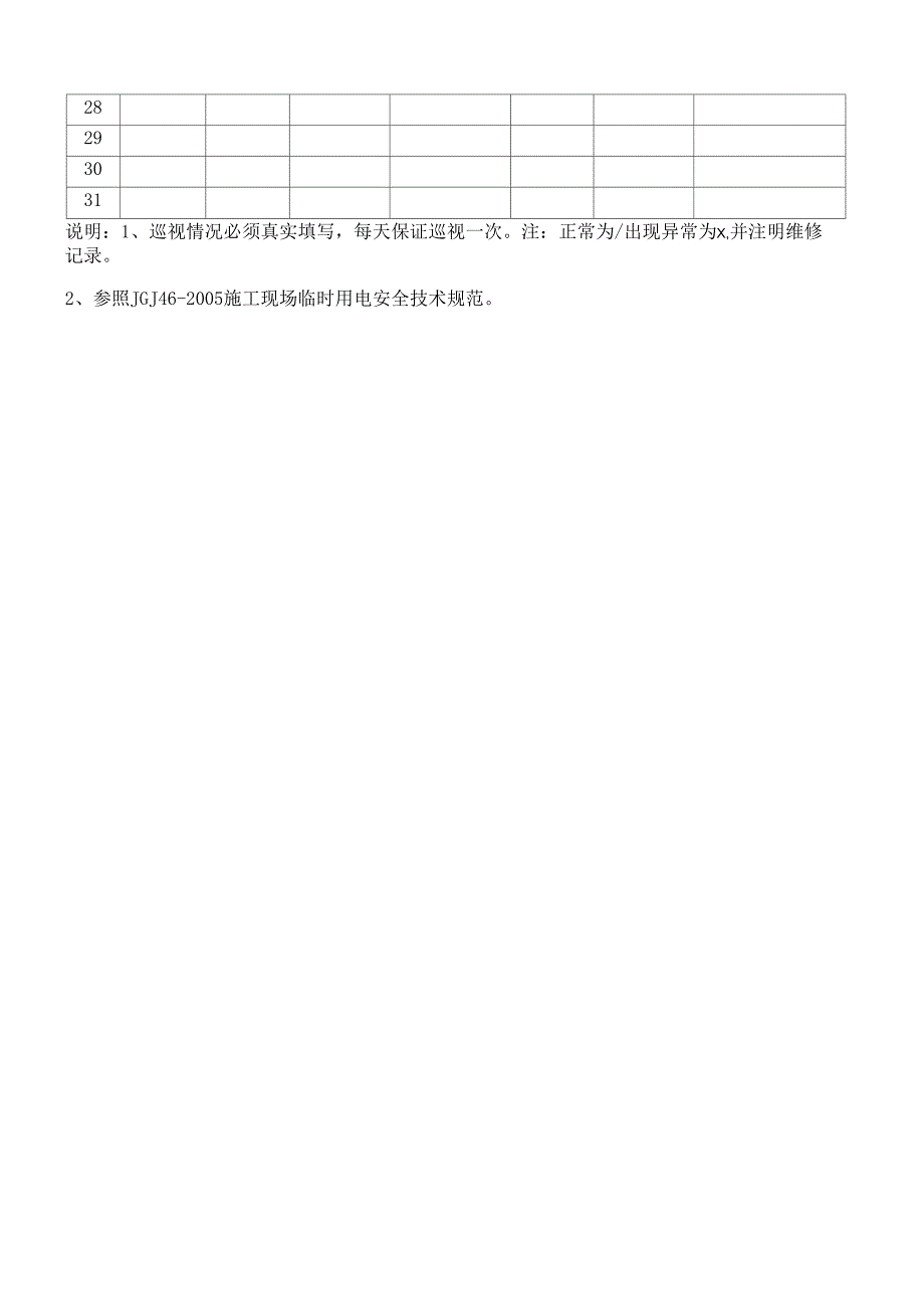 临时用电日常巡检、维修工作记录_第3页