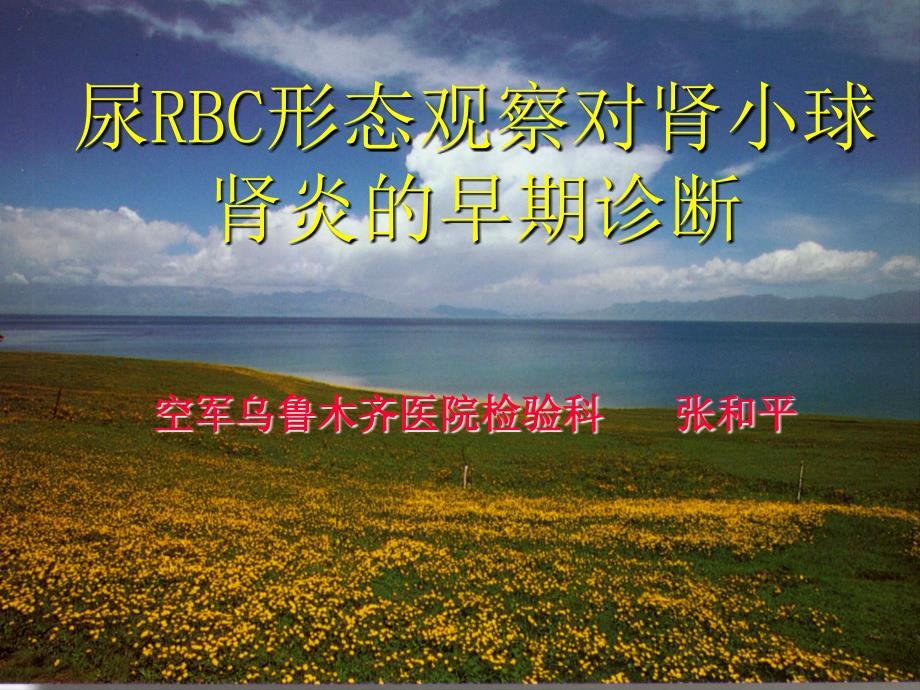 尿红细胞形态观察对肾球肾炎的诊断课件